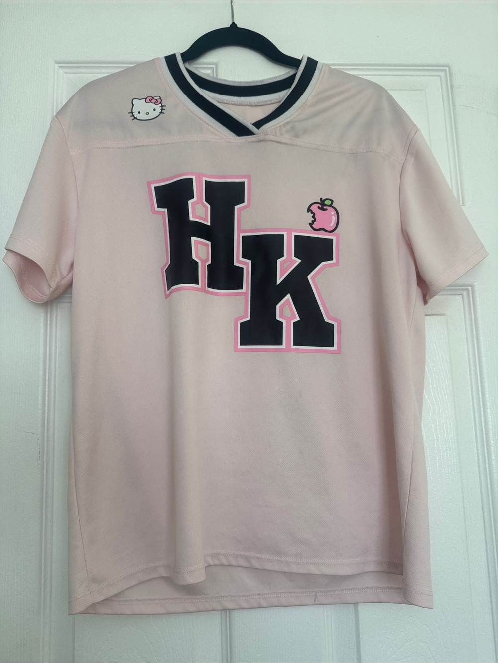 Hello Kitty Light Pink Short Sleeve Tee with Black HK Lettering